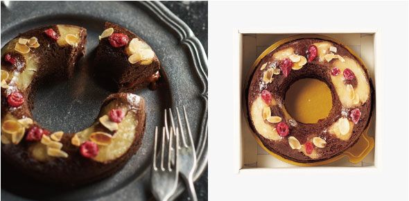 ホシフルーツの誕生日祝いスイーツ・お菓子_生チョコがサンドされたチョコレートケーキ