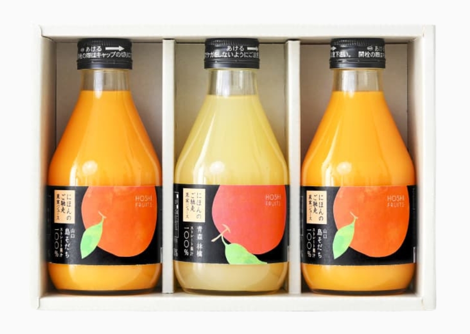ホシフルーツの出産内祝い・お返し_にほんのご馳走果実ジュース 3本