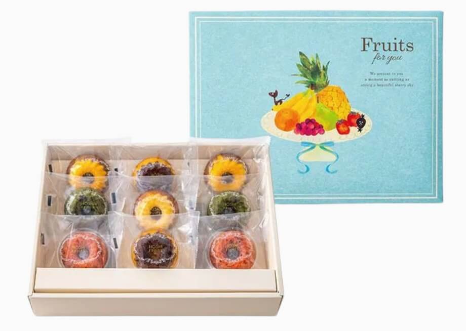 結婚式や二次会のプチギフト・引き菓子_ホシフルーツ 果実のミニョン・ド・クグロフ9個入り