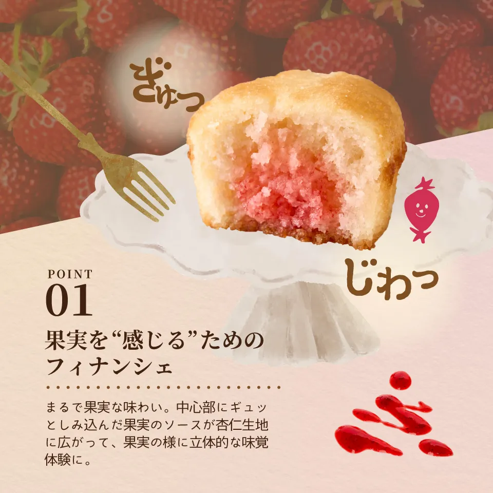 果実を”感じる”ためのフィナンシェ