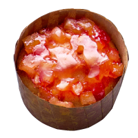 オレンジ・レモン・チェリーがのったカップケーキ
