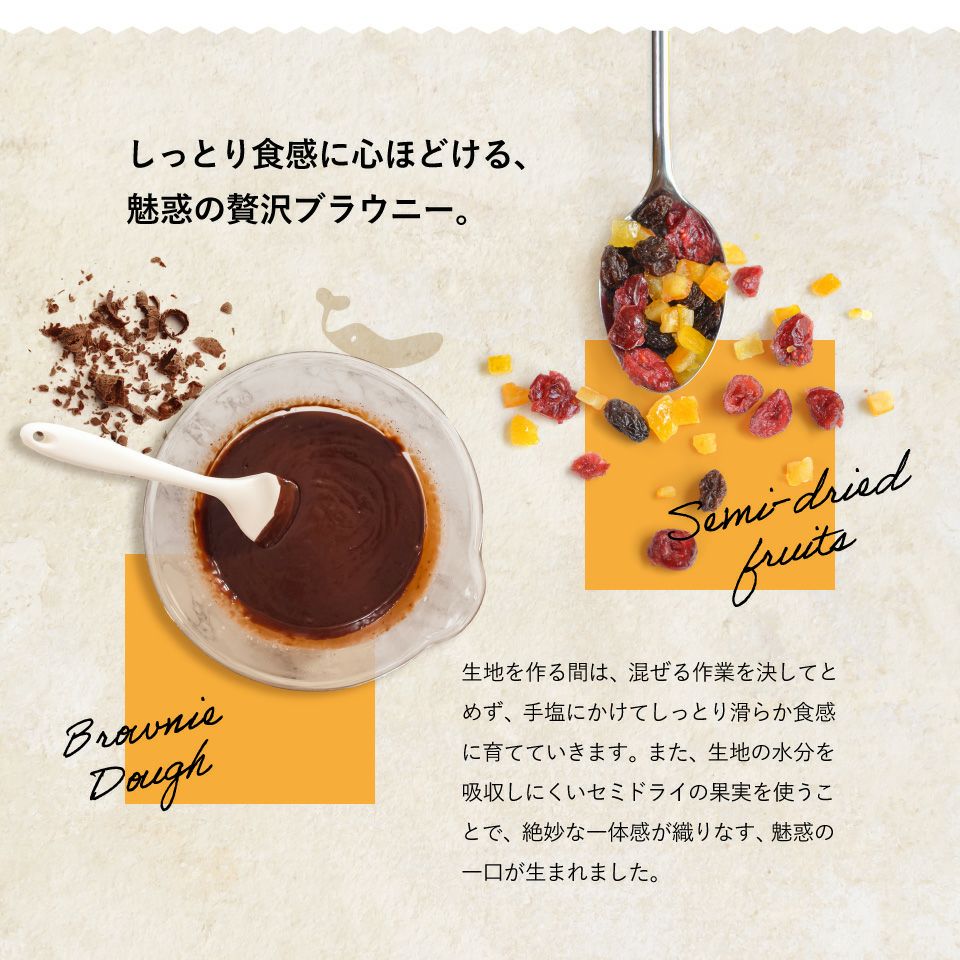 しっとり食感に心ほどける、魅惑の贅沢ブラウニー_ホシフルーツ_ナッツとドライフルーツの 贅沢ブラウニー6個