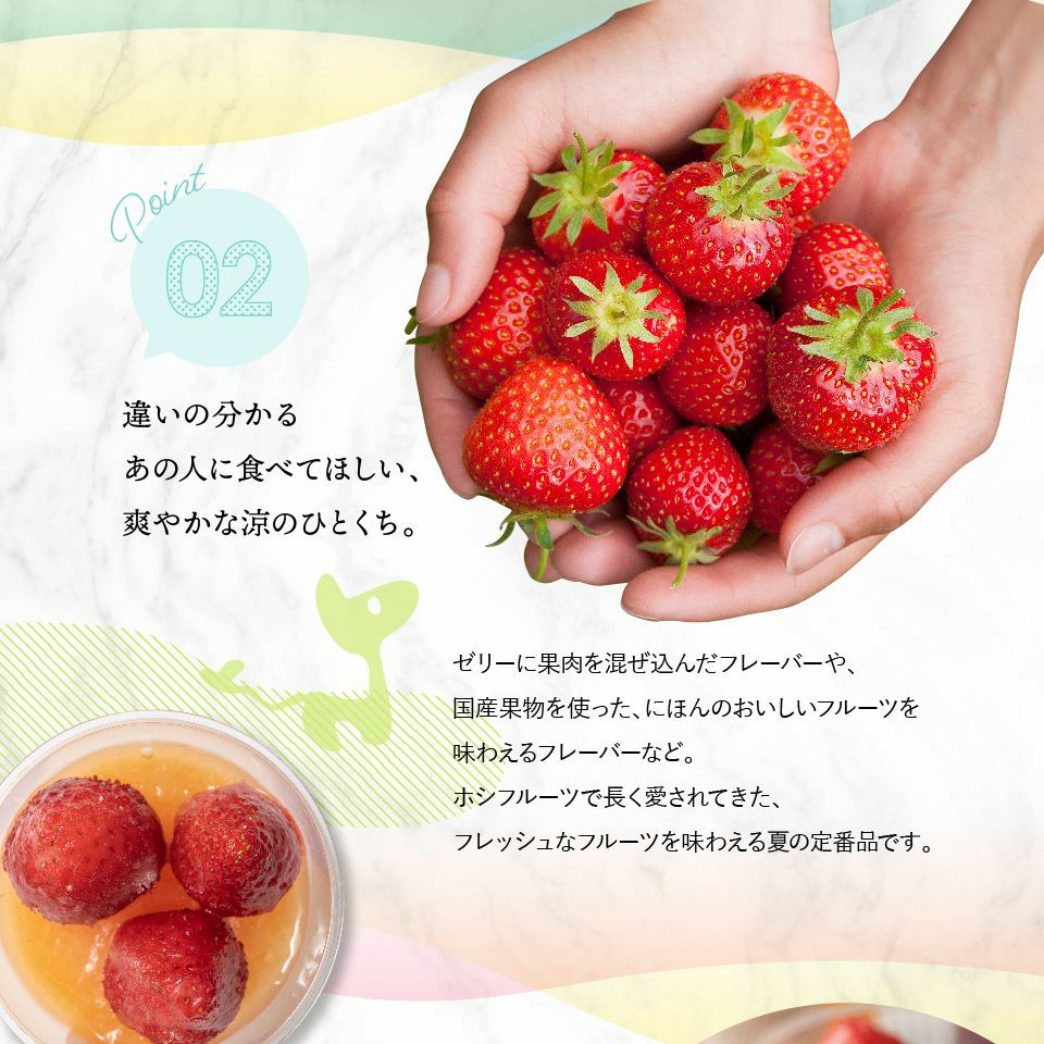 違いの分かるあの人に食べてほしい、爽やかな涼のひとくち_ホシフルーツ_期間限定｜フローズンフルーツジュレ 6個