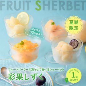 ホシフルーツ フルーツパーラーの凍らせて食べるシャーベット 彩果しずく