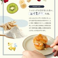 キウイ・柚子＆きんかん・チェリー＆クランベリー・マロンのカップケーキ