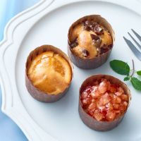 ホシフルーツのマロン・オレンジ・ミックスフルーツのカップケーキ