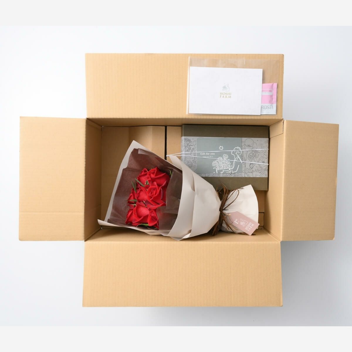 ホシファーム　フリルブーケ　＆ホシフルーツ　煌めき果実のカップケーキ３個